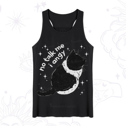 Purplehecate No Talk Me Im Angy Cat Tank