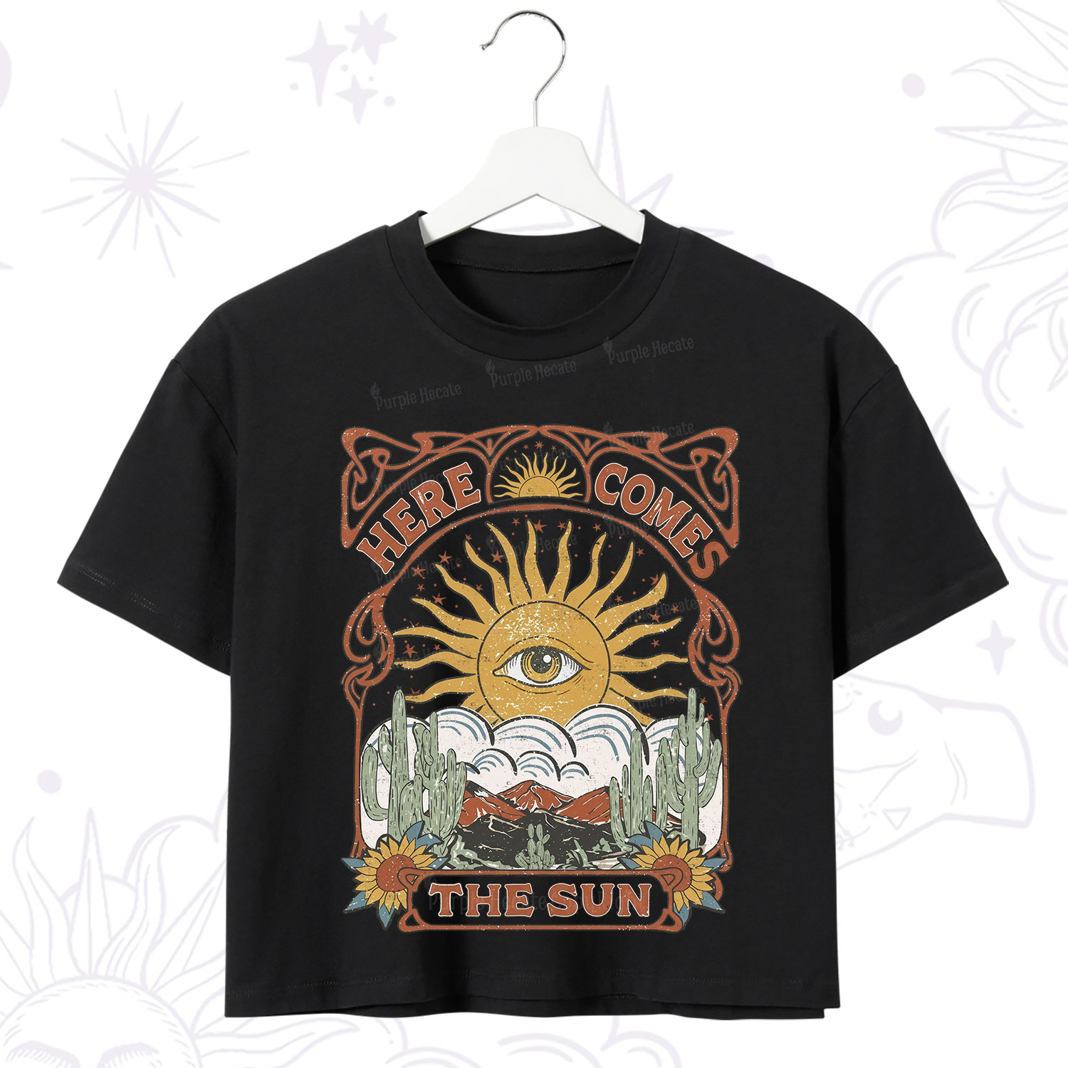 Purplehecate Here Comes The Sun Crop T-Shirt
