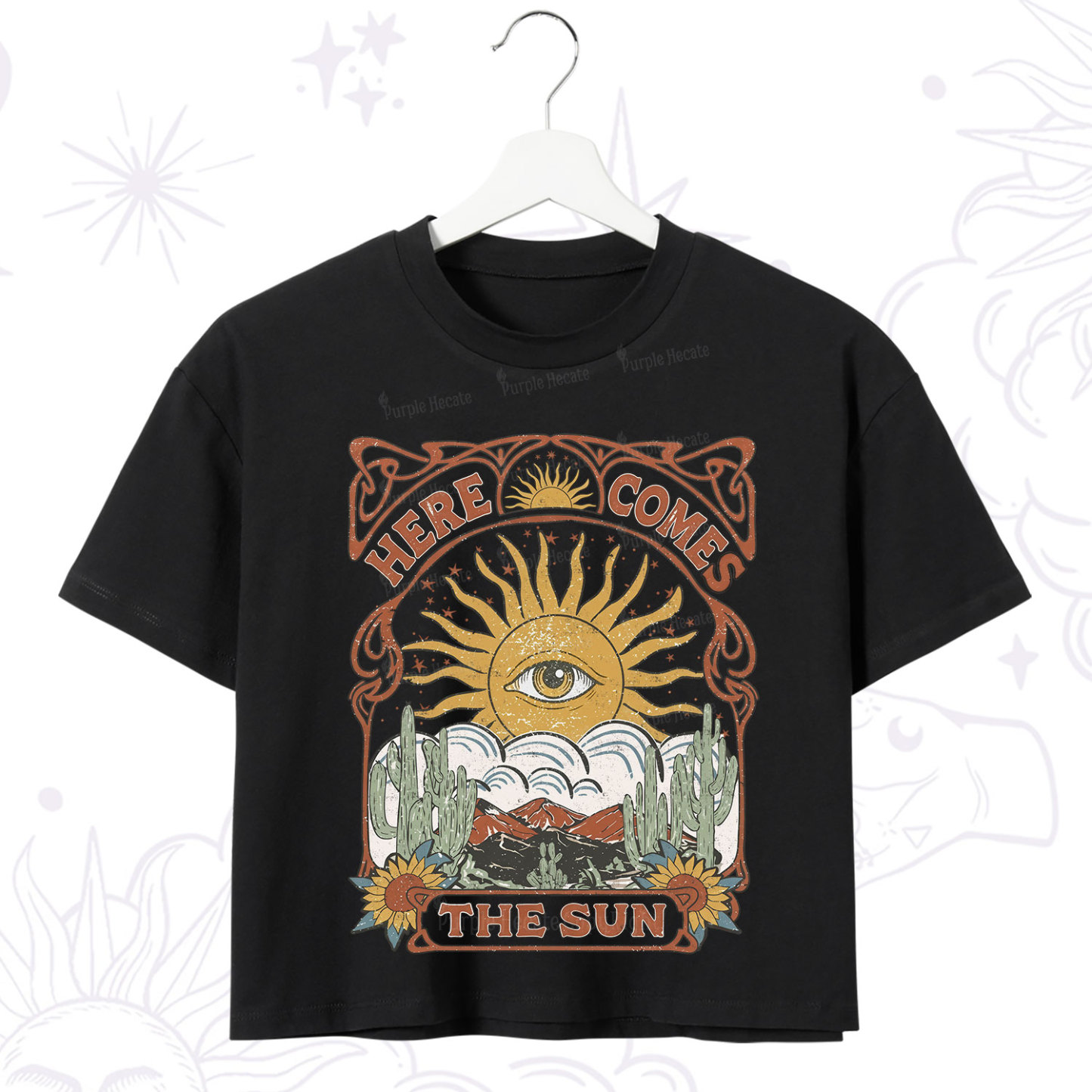 Purplehecate Here Comes The Sun Crop T-Shirt