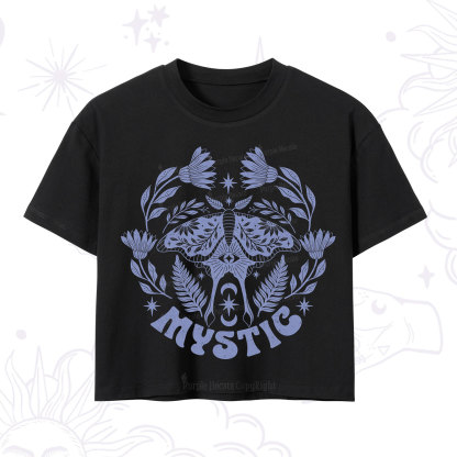 Purplehecate Mystic Moth Crop T-Shirt