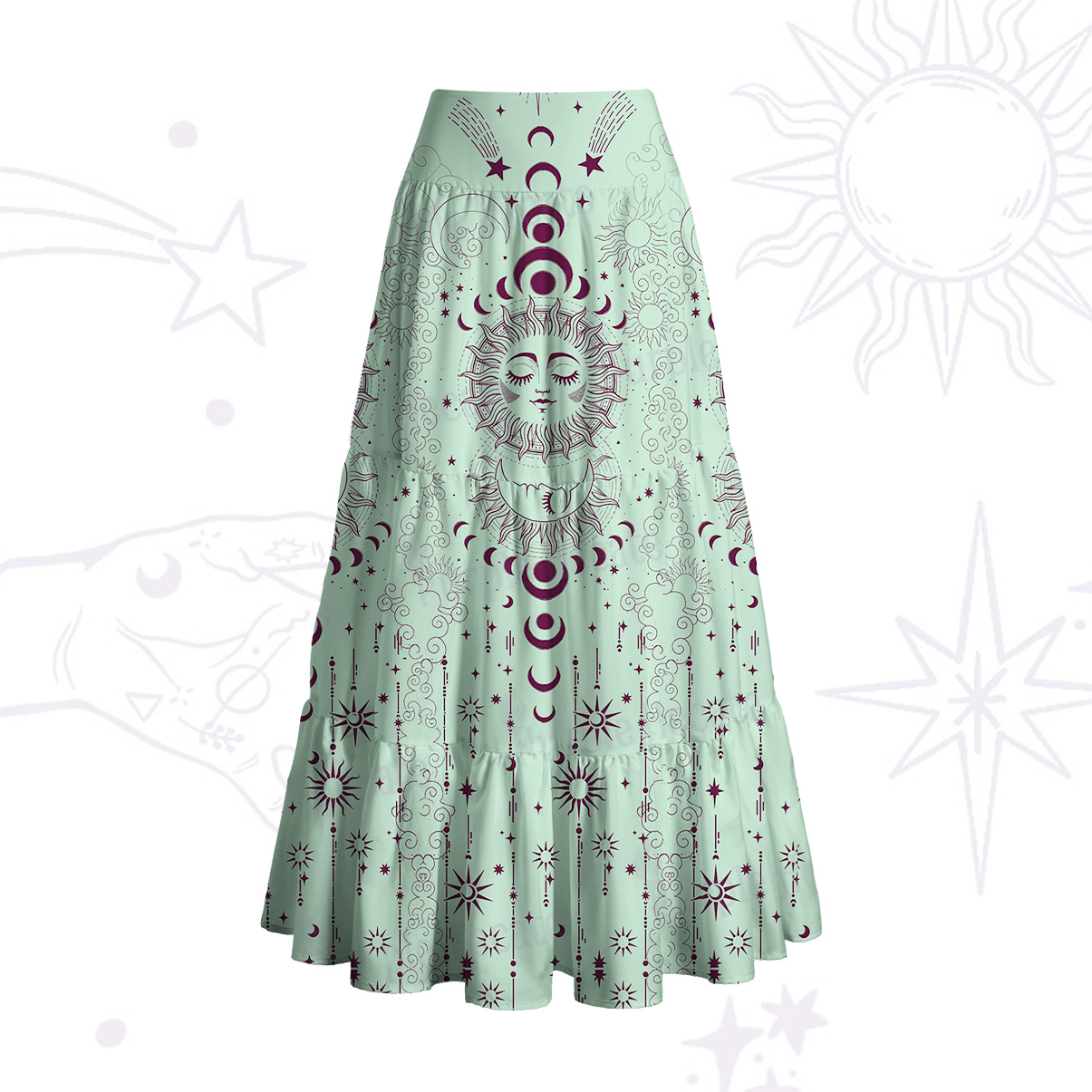 Purplehecate Lunar Eclipse Convertible Maxi Skirt