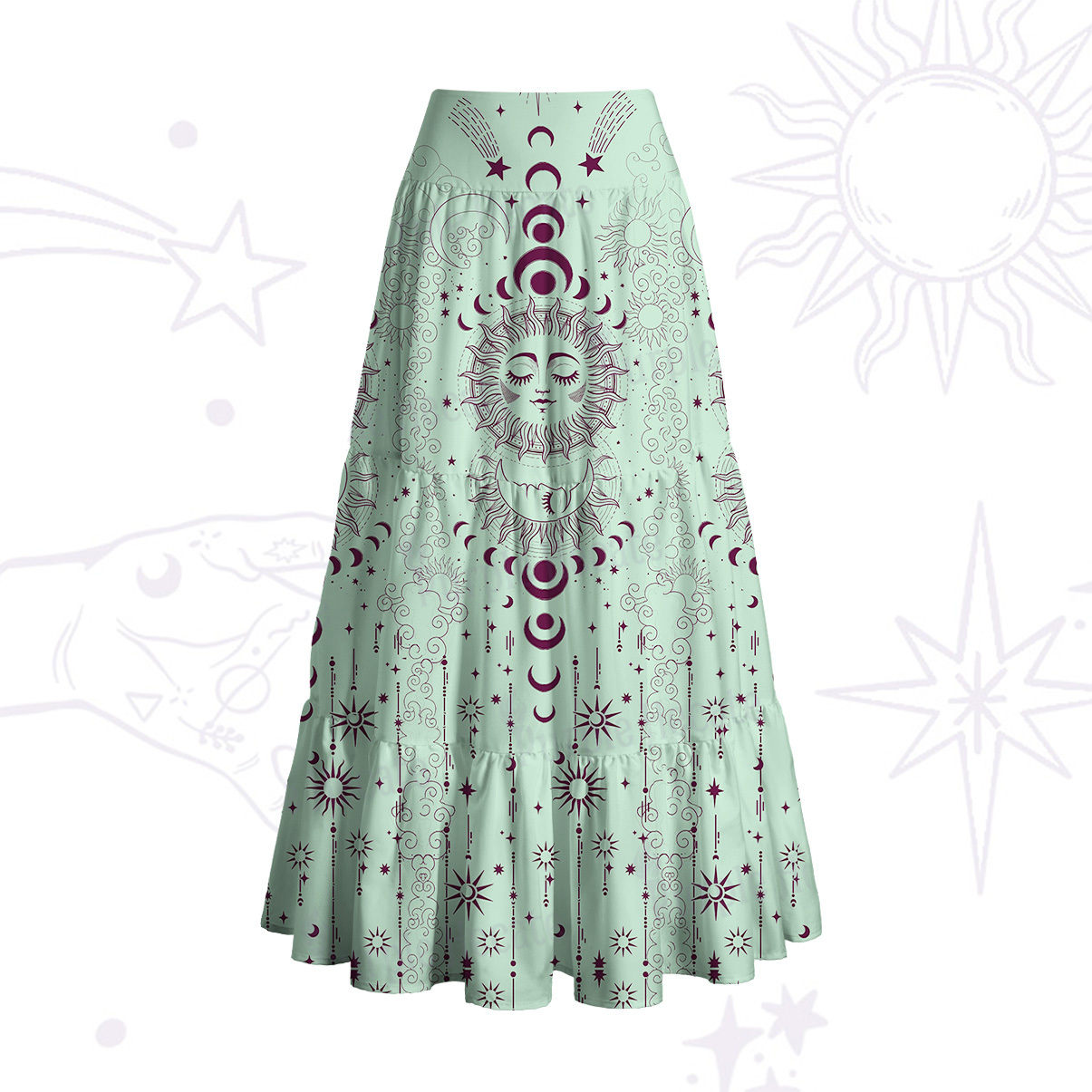Purplehecate Lunar Eclipse Convertible Maxi Skirt