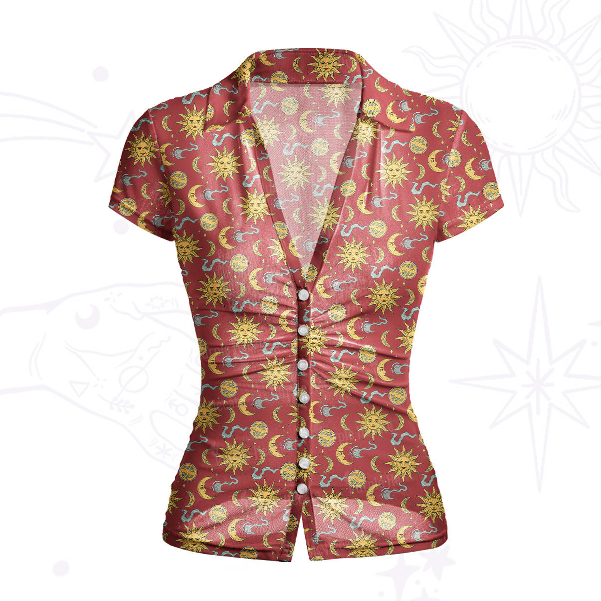 [Copy][Copy]Purplehecate Magic of Sun and Moon Mesh Button Up Top