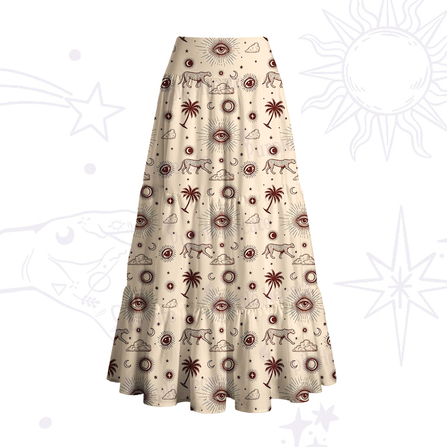 Purplehecate Eye of the Universe Convertible Maxi Skirt