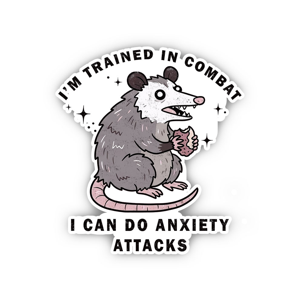 Purplehecate Anixety Attack Opossum Sticker