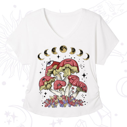Purplehecate Magic Mushroom V-Neck T-Shirt