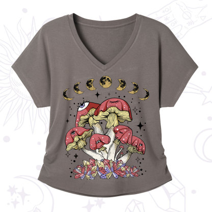 Purplehecate Magic Mushroom V-Neck T-Shirt