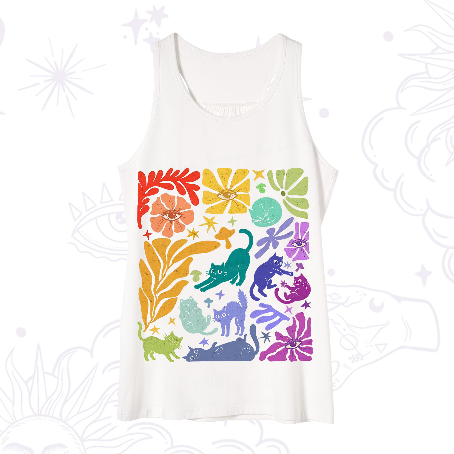 Purplehecate Rainbow Pride Cats Tank