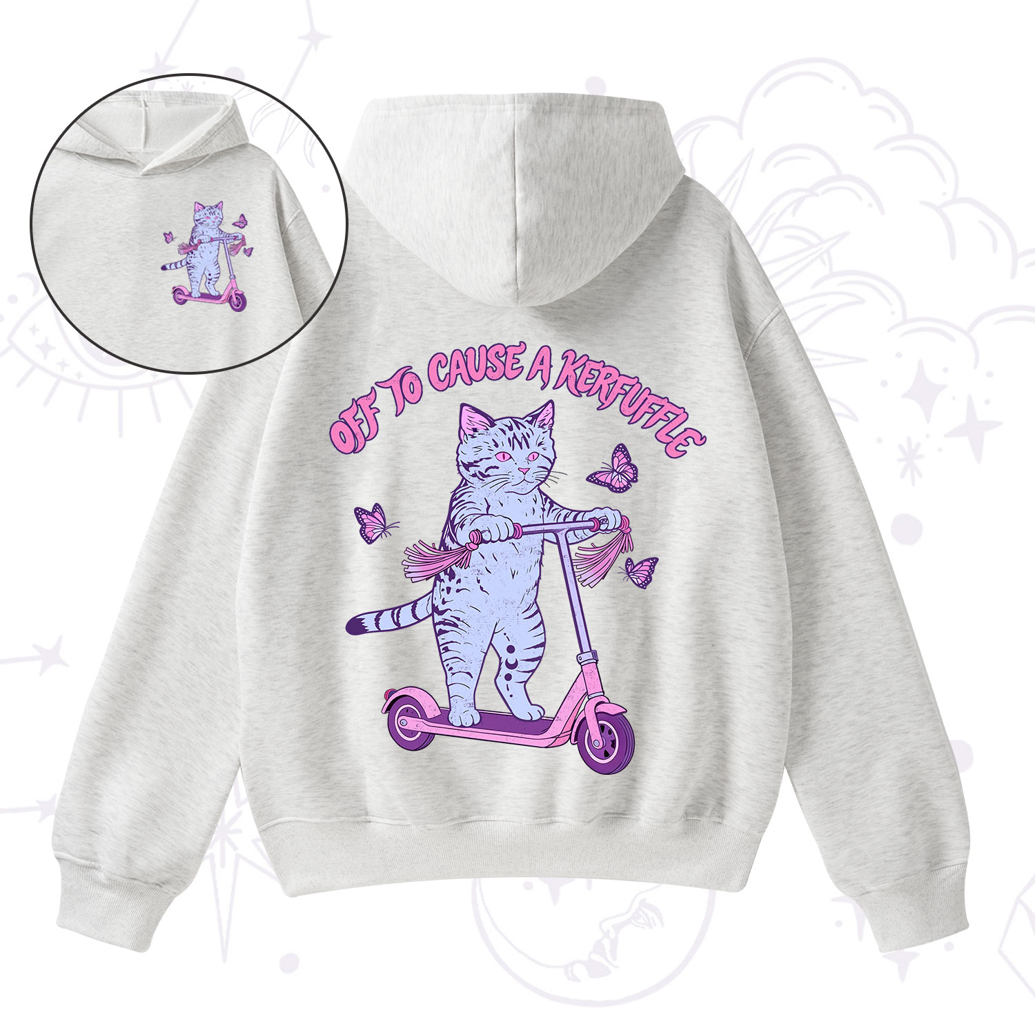 Purplehecate Off To Cause A Kerfuffle Cat Fleece Hoodie Suit
