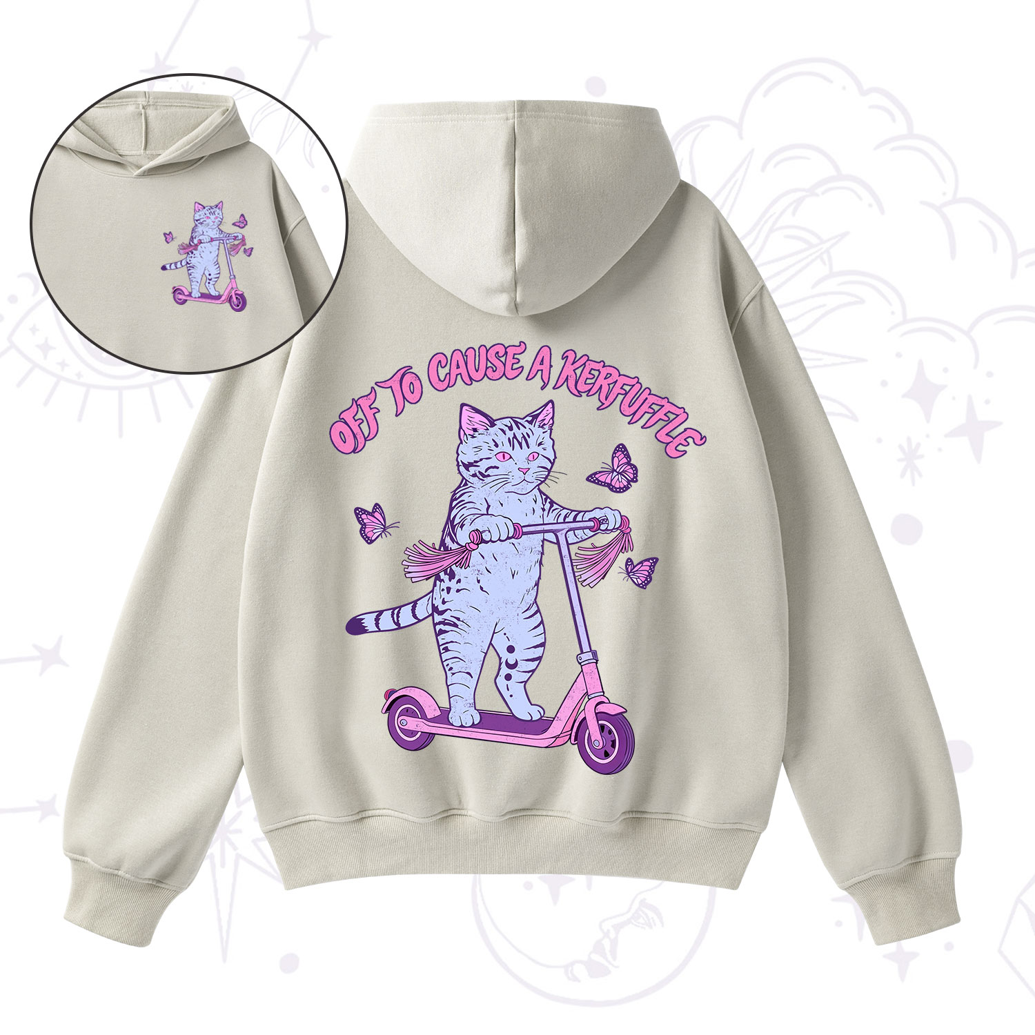 Purplehecate Off To Cause A Kerfuffle Cat Fleece Hoodie Suit