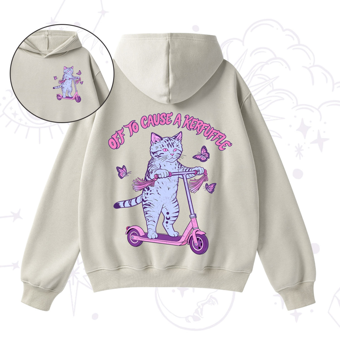 Purplehecate Off To Cause A Kerfuffle Cat Fleece Hoodie Suit