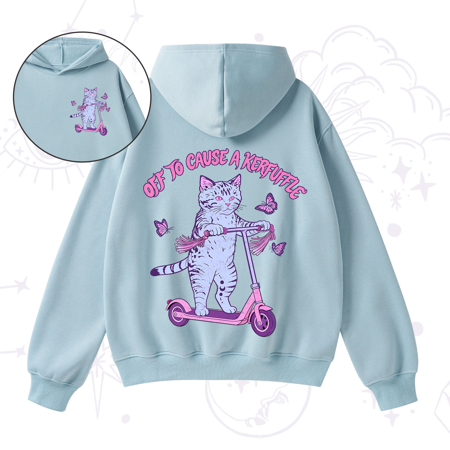 Purplehecate Off To Cause A Kerfuffle Cat Fleece Hoodie Suit