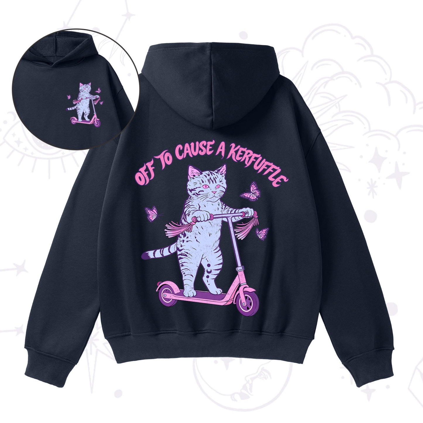 Purplehecate Off To Cause A Kerfuffle Cat Fleece Hoodie Suit