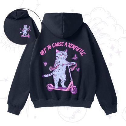 Purplehecate Off To Cause A Kerfuffle Cat Fleece Hoodie Suit