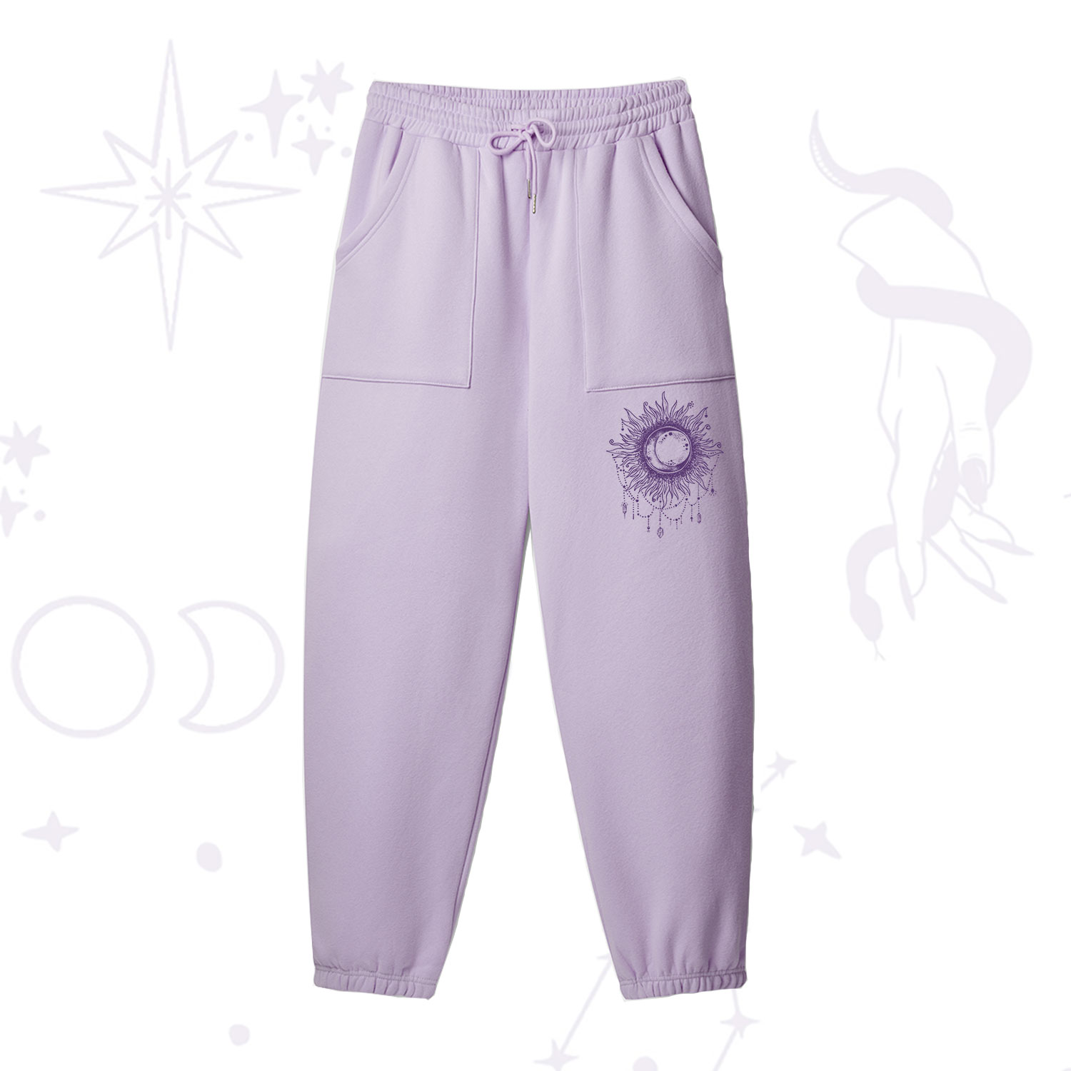 Purplehecate Starry Eye Fleece Sweatpants
