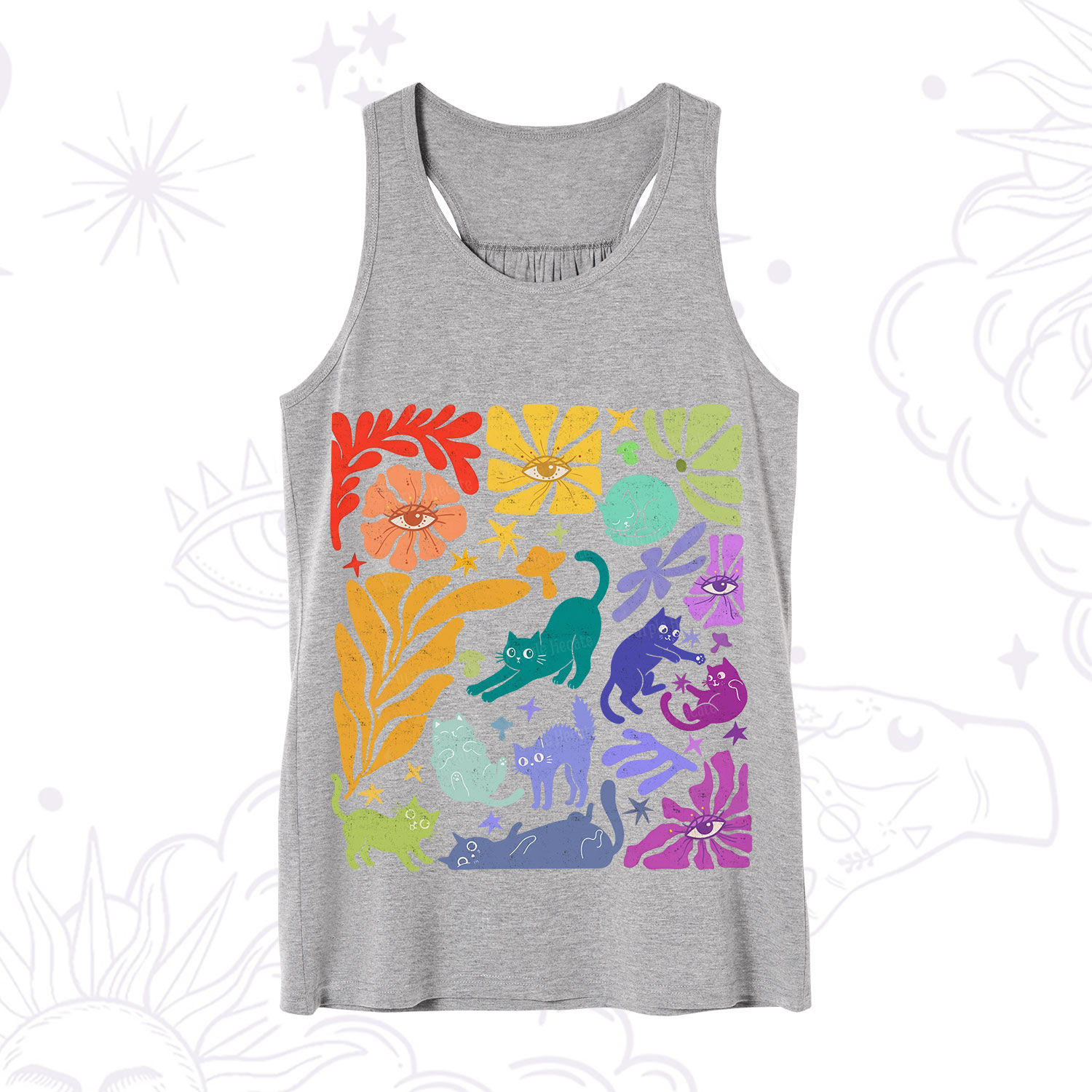 Purplehecate Rainbow Pride Cats Tank