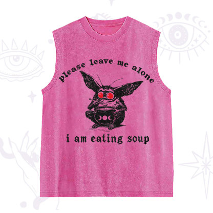 Purplehecate Mothman Eating Soup Washed Tank