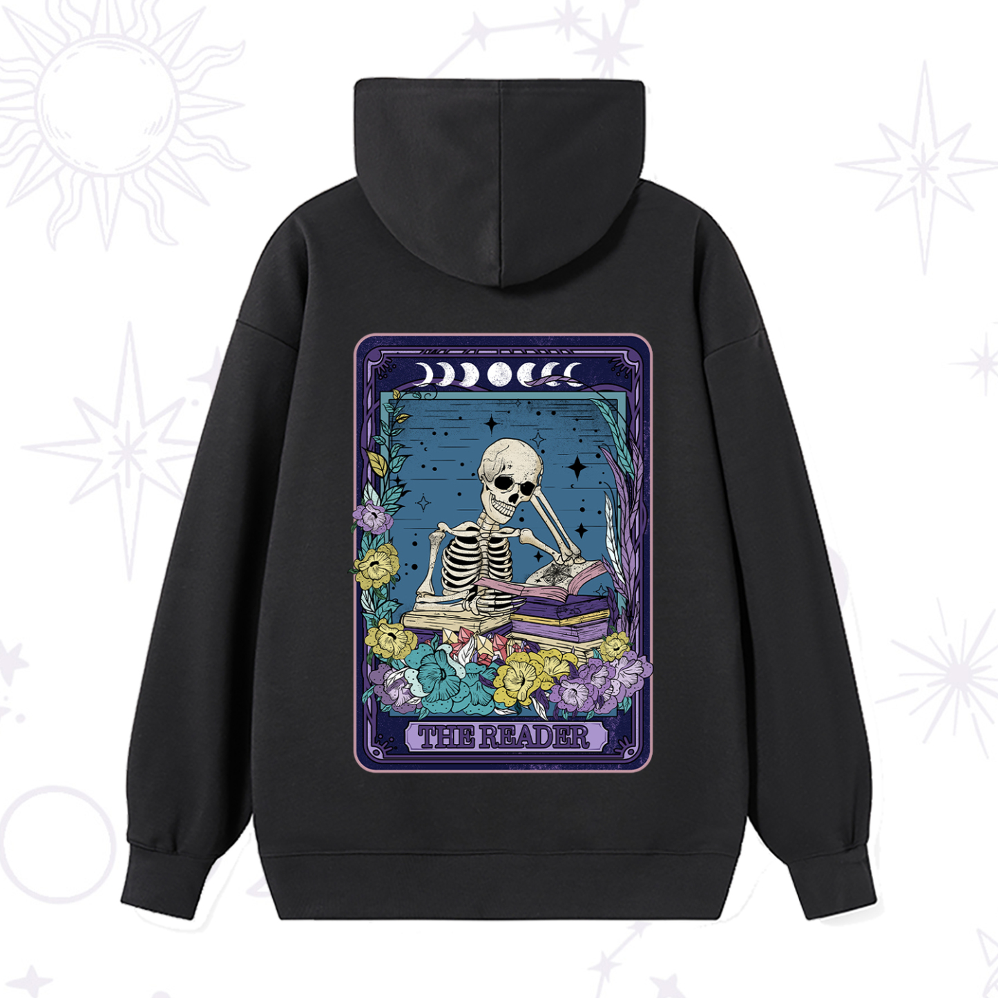 Magic Purplehecate The Reader Tarot Card Hoodie