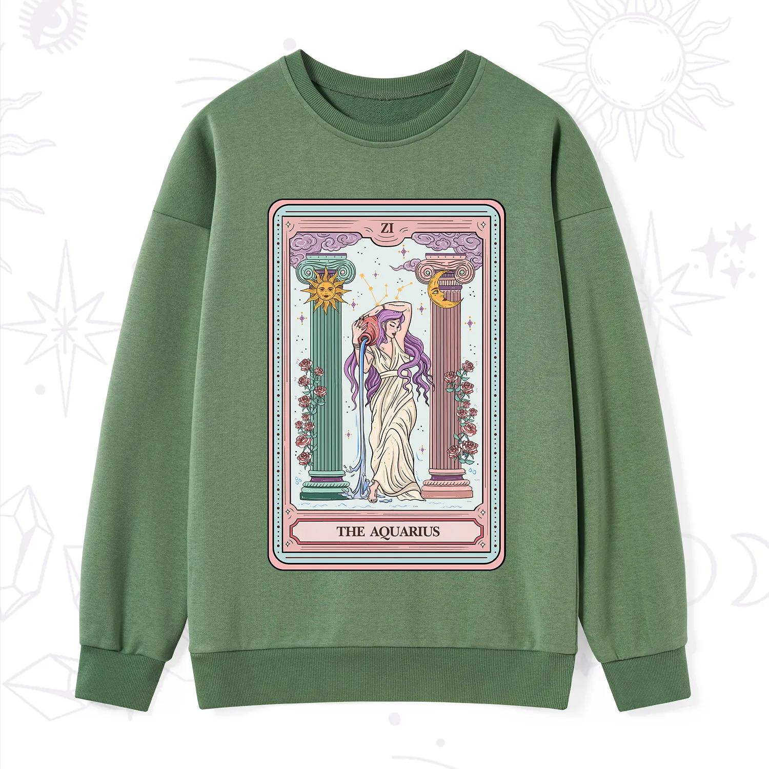 Purplehecate The Aquarius Goddess Tarot Sweatshirt
