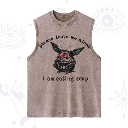 Purplehecate Mothman Eating Soup Washed Tank