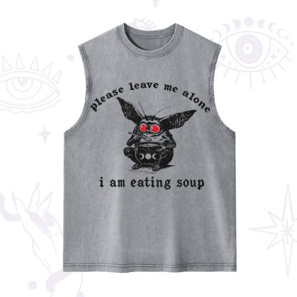 Purplehecate Mothman Eating Soup Washed Tank