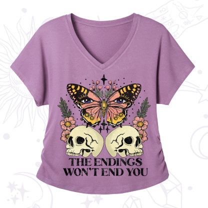 Purplehecate The Endings Won't End You V-Neck T-Shirt