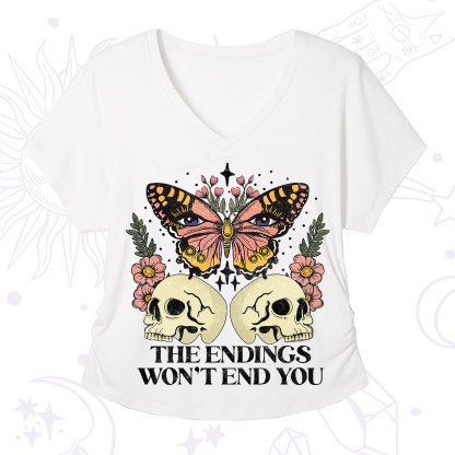 Purplehecate The Endings Won't End You V-Neck T-Shirt