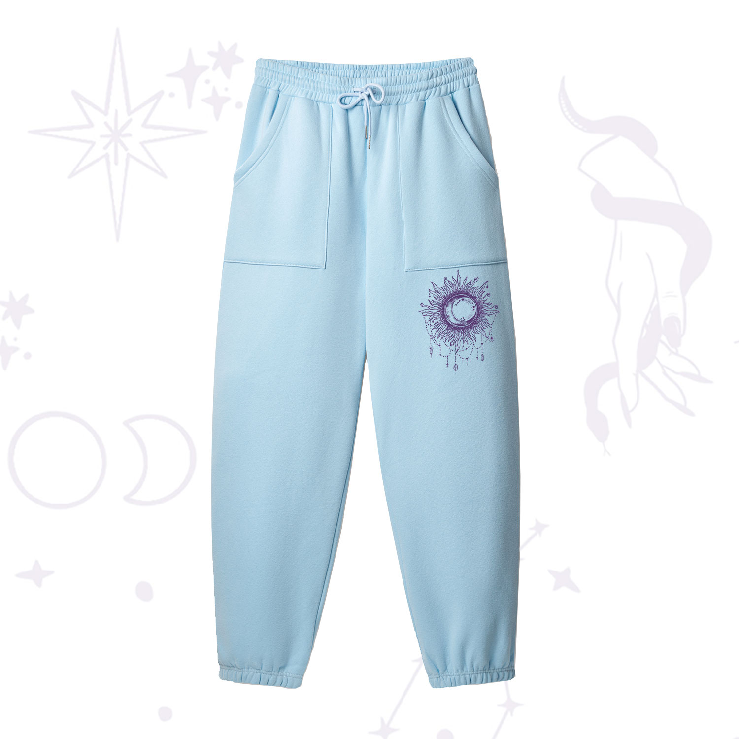 Purplehecate Starry Eye Fleece Sweatpants