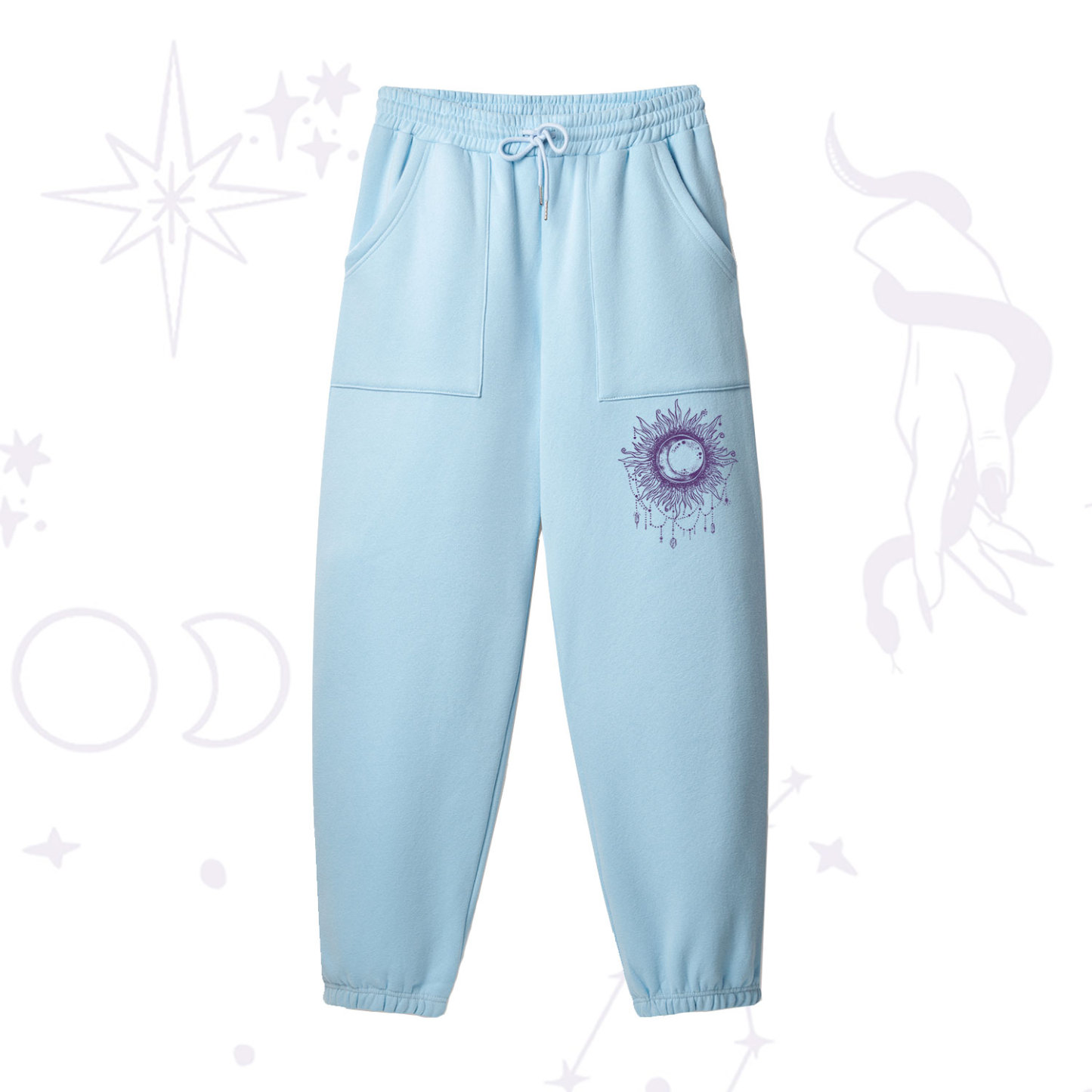 Purplehecate Starry Eye Fleece Sweatpants