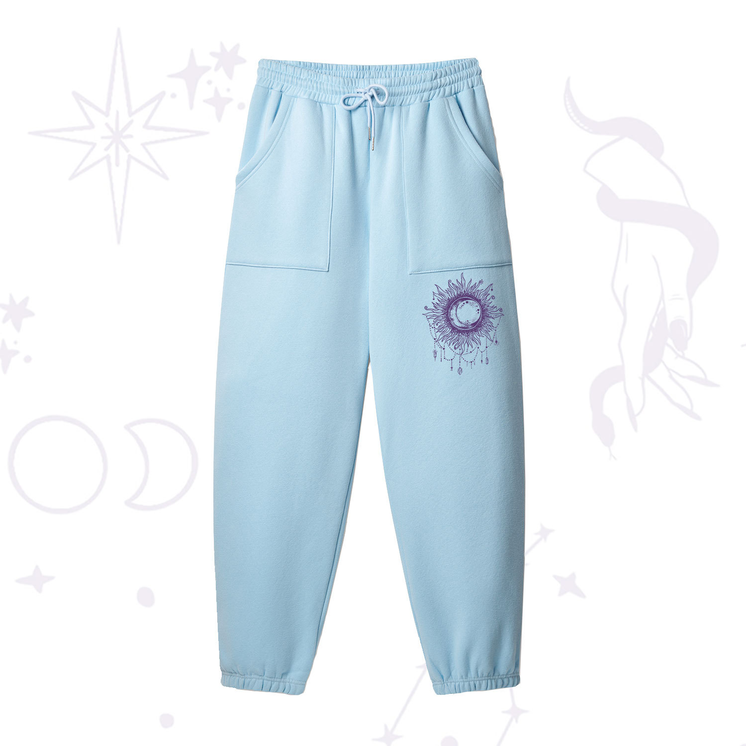 Purplehecate Starry Eye Fleece Sweatpants