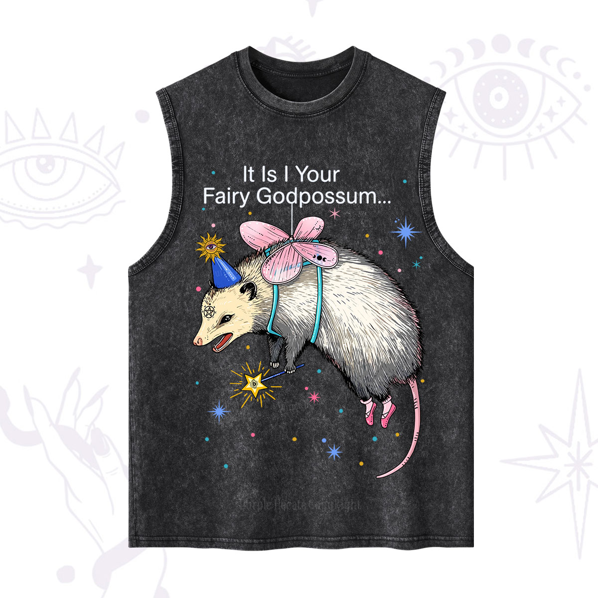 Purplehecate It Is I Your Fairy Godpossum Washed Tank