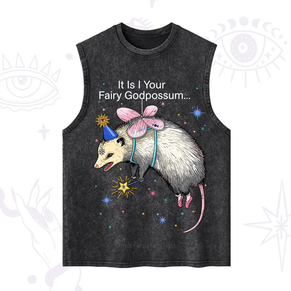 Purplehecate It Is I Your Fairy Godpossum Washed Tank