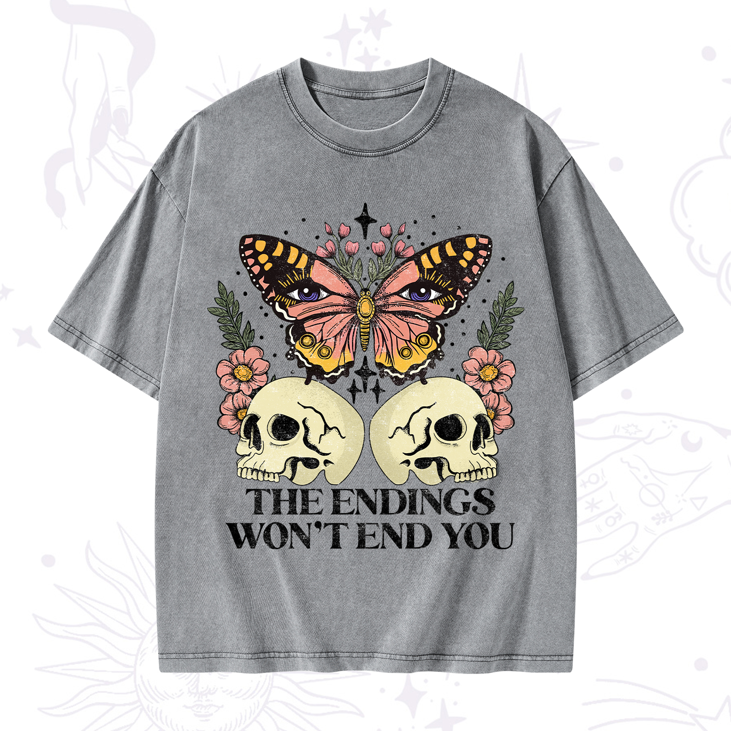 Purplehecate The Endings Won't End You Washed T-Shirt