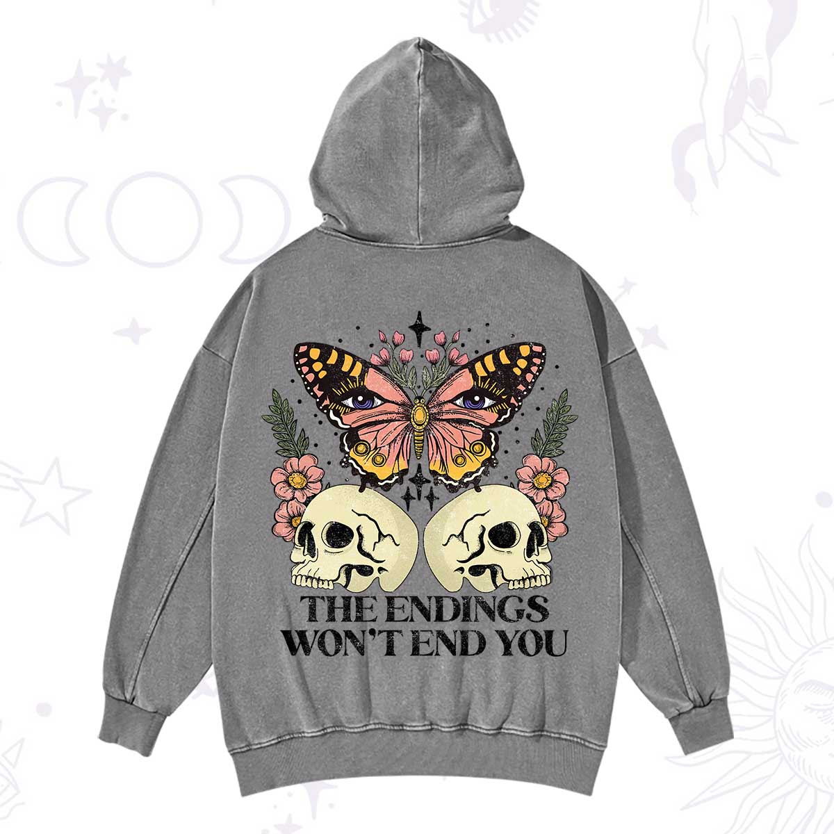 Purplehecate The Endings Won't End You Washed Hoodie