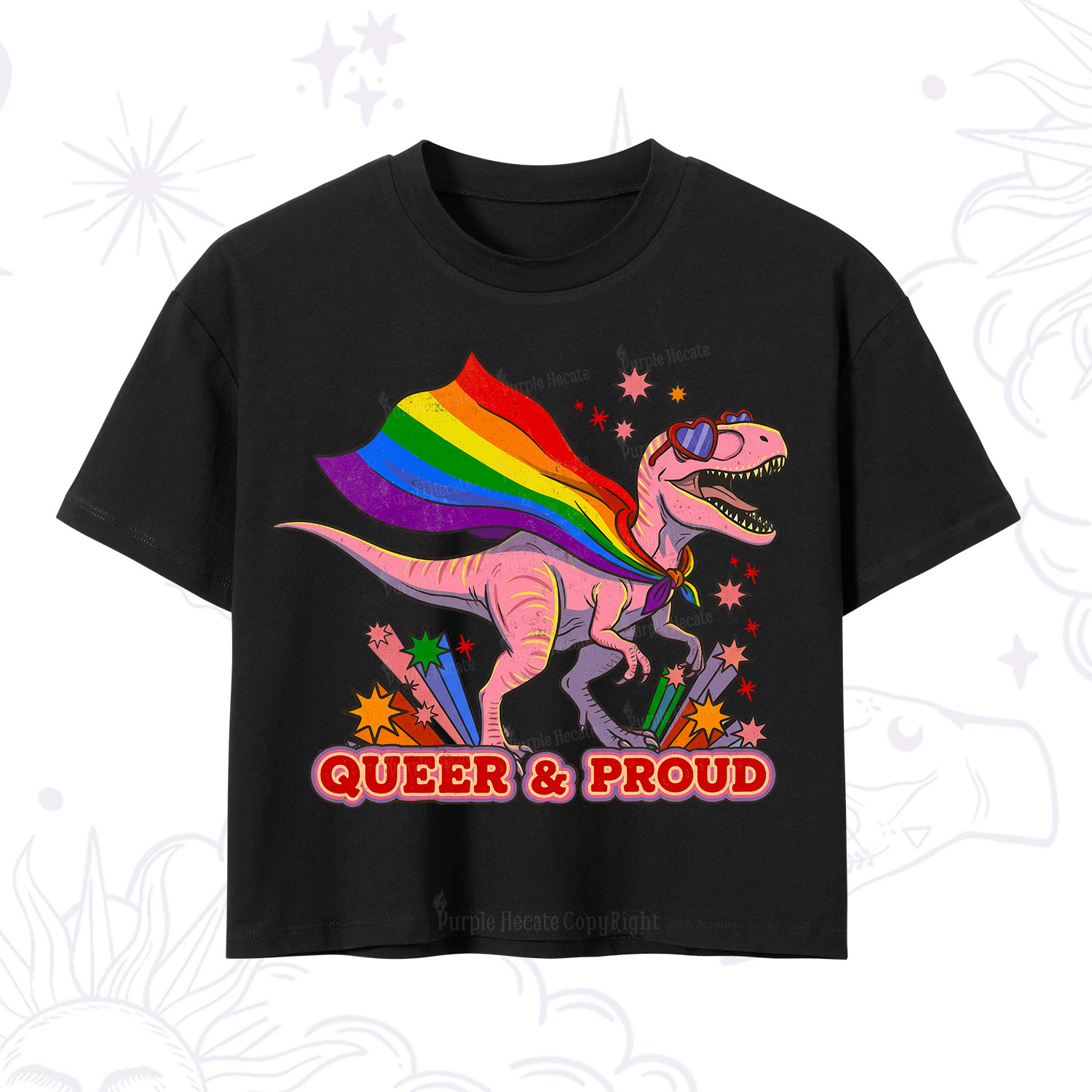 Purplehecate Queer and Proud Crop T-Shirt