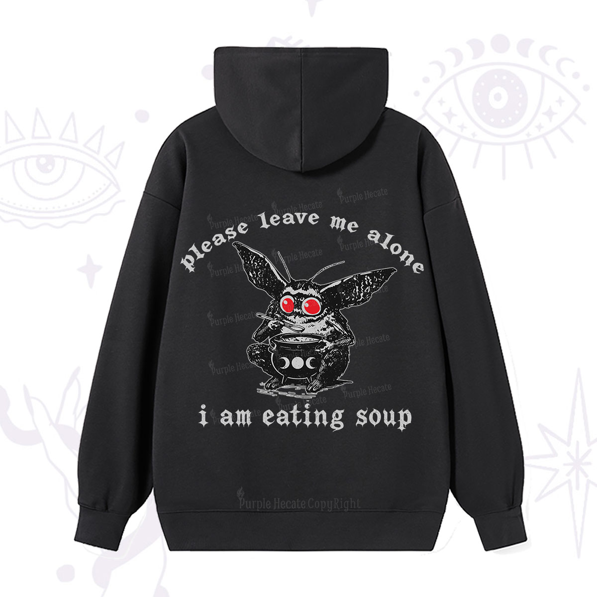 Purplehecate Mothman Eating Soup Hoodie