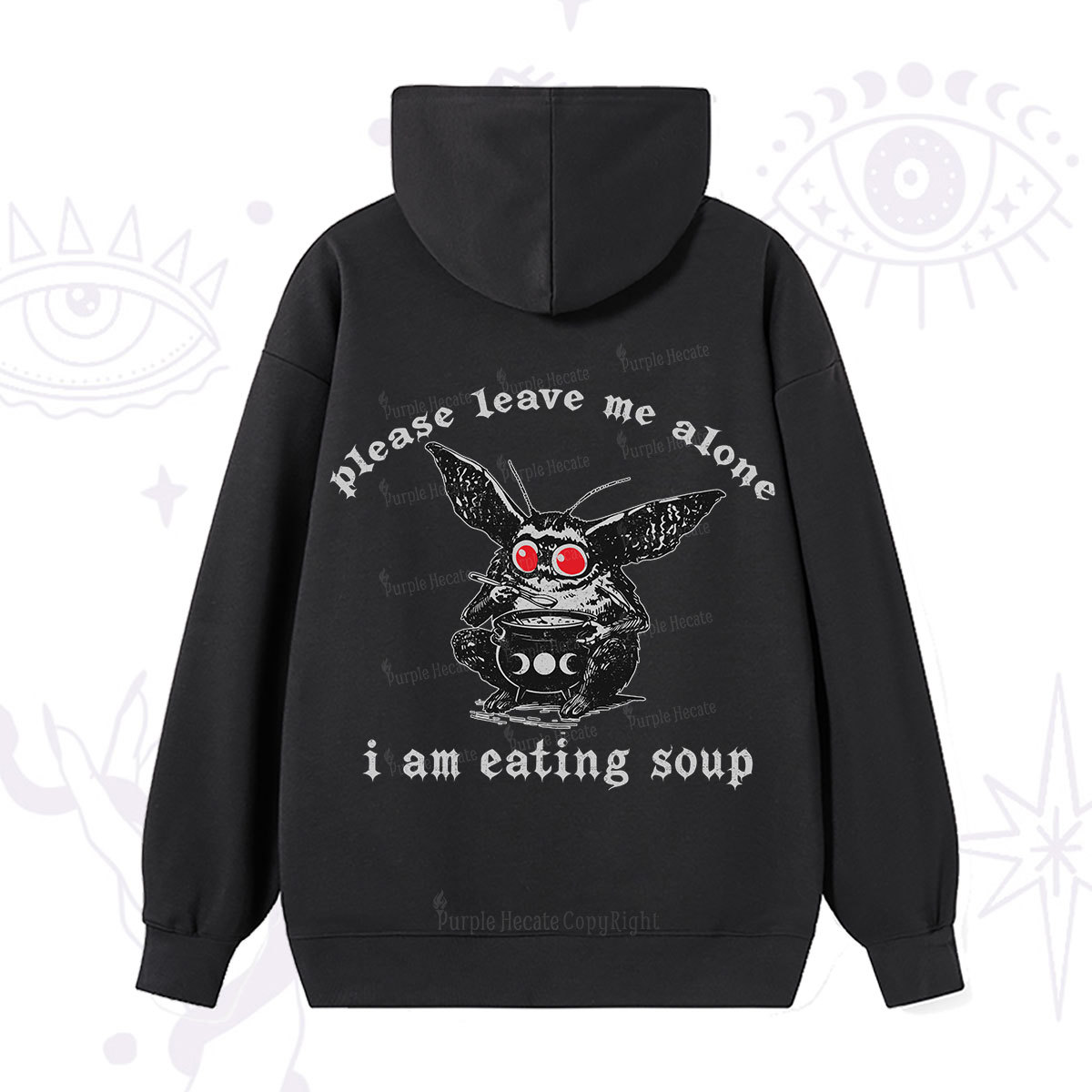 Purplehecate Mothman Eating Soup Hoodie