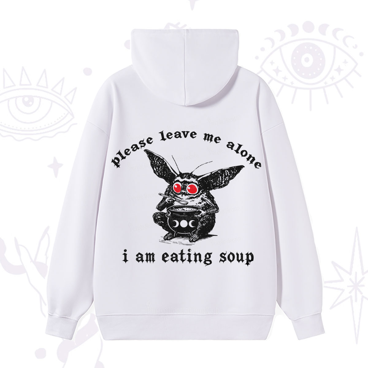Purplehecate Mothman Eating Soup Hoodie
