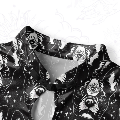 Purplehecate Mystic Boston Terrier Velvet Bodycon Dress