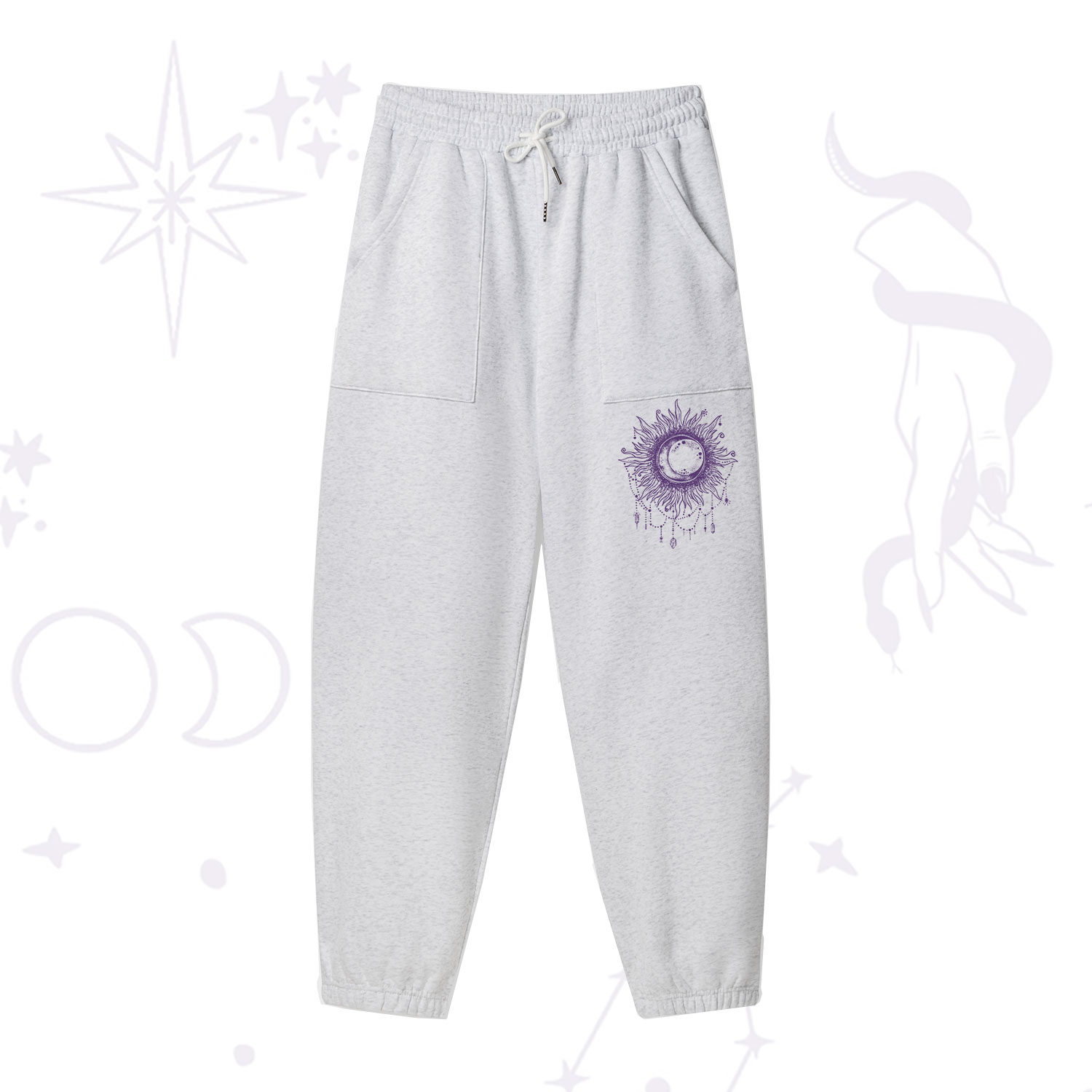 Purplehecate Starry Eye Fleece Sweatpants