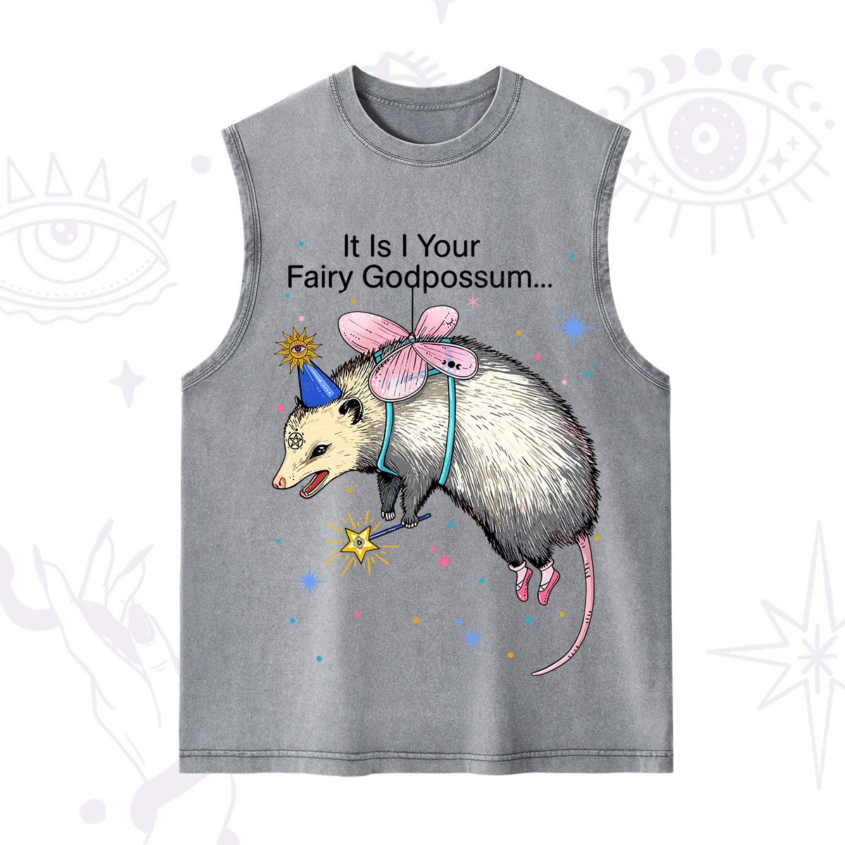 Purplehecate It Is I Your Fairy Godpossum Washed Tank