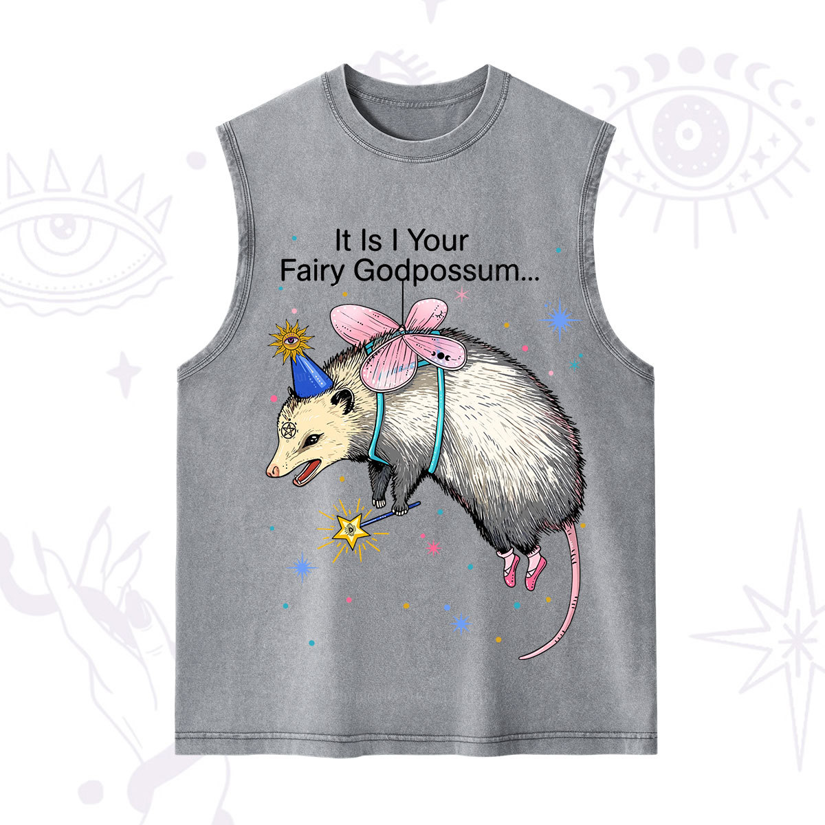 Purplehecate It Is I Your Fairy Godpossum Washed Tank