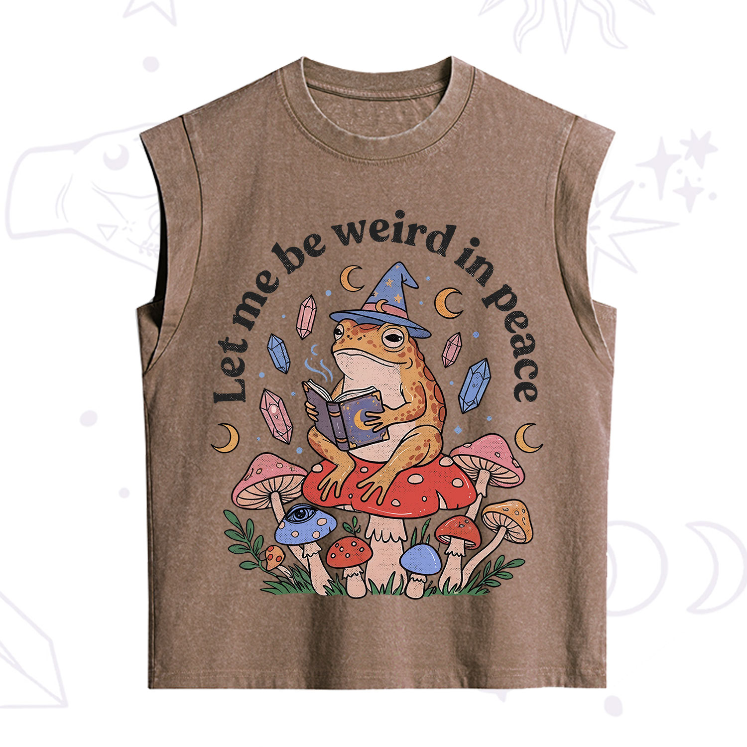 Purplehecate Let Me Be Weird in Peace Frog Vintage Washed Tank