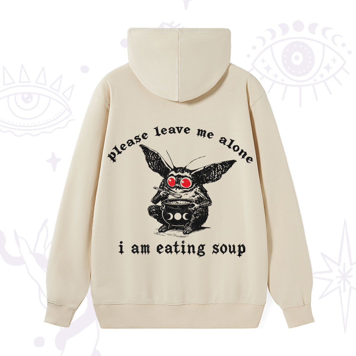 Purplehecate Mothman Eating Soup Hoodie
