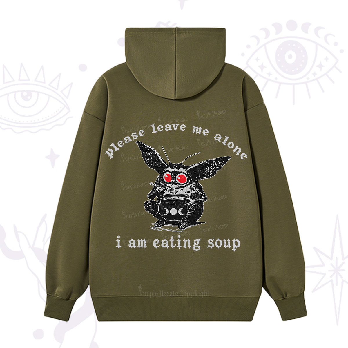 Purplehecate Mothman Eating Soup Hoodie