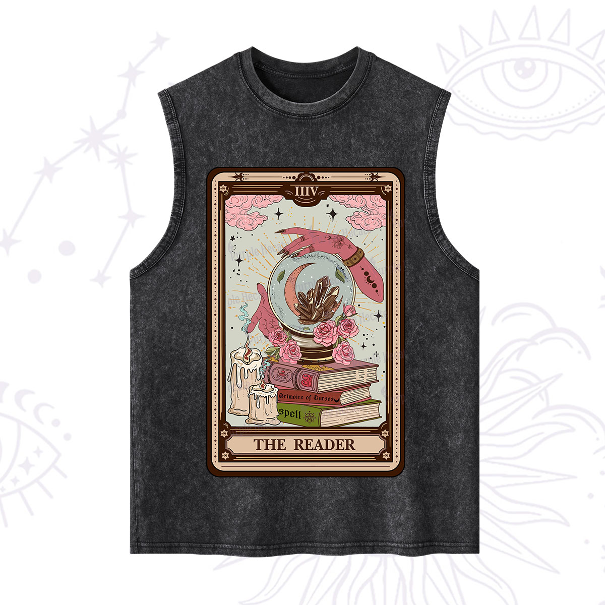 Purplehecate The Reader Tarot Witch Vibes Washed Tank