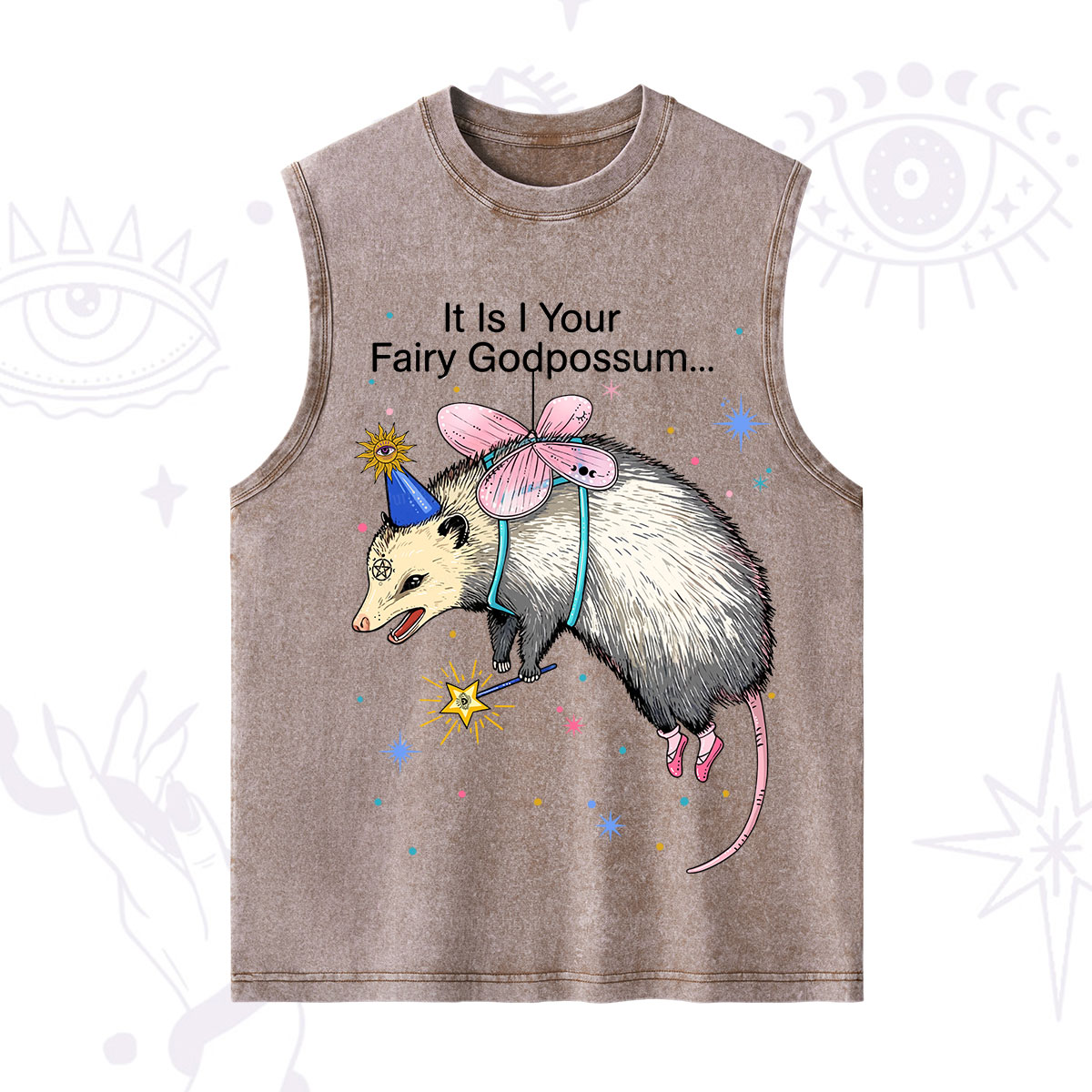 Purplehecate It Is I Your Fairy Godpossum Washed Tank