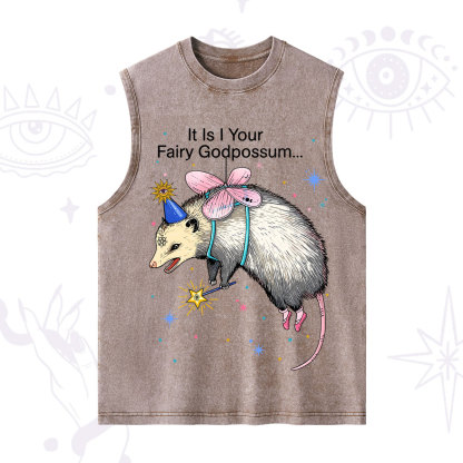 Purplehecate It Is I Your Fairy Godpossum Washed Tank