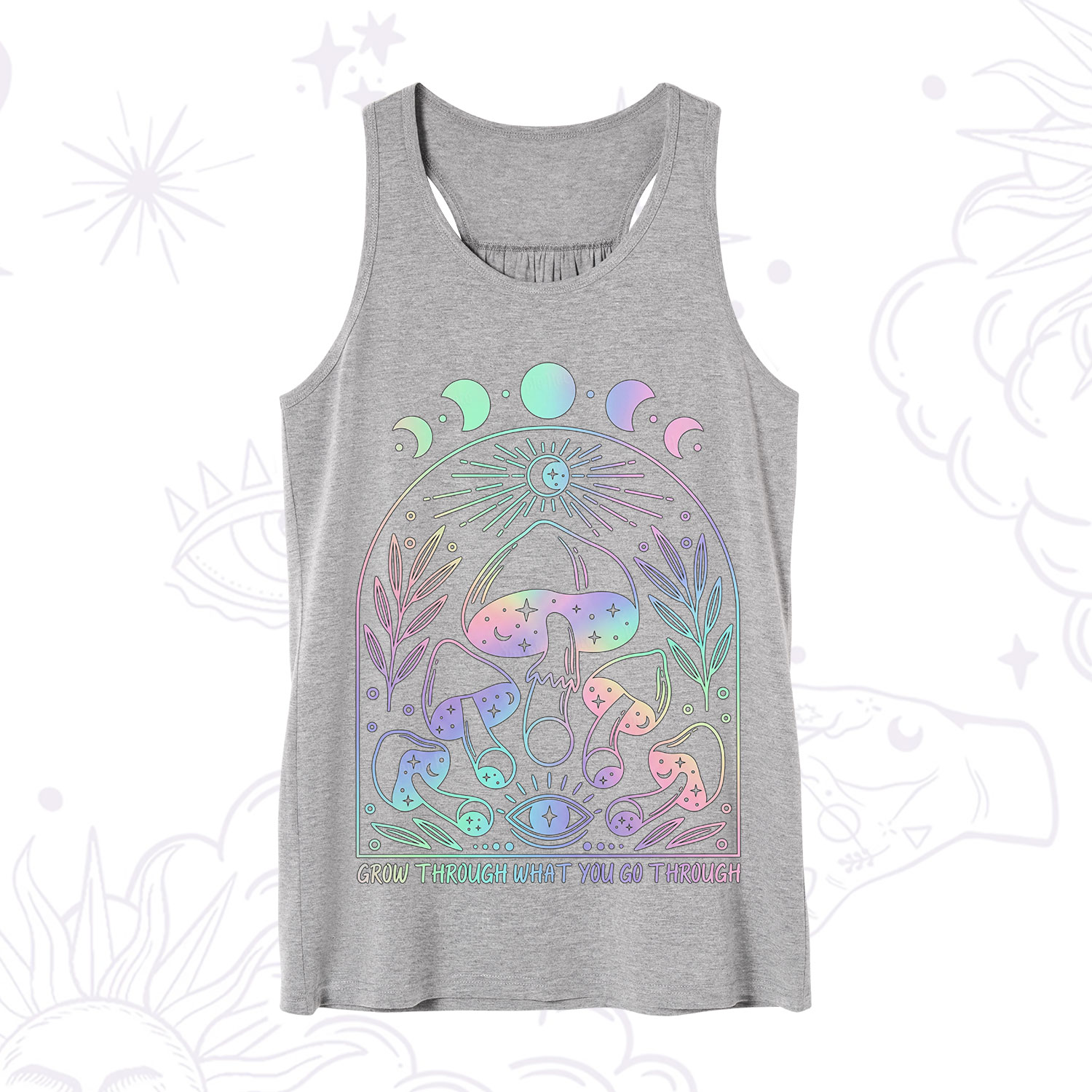 Purplehecate Moon Phases Mushroom Tank