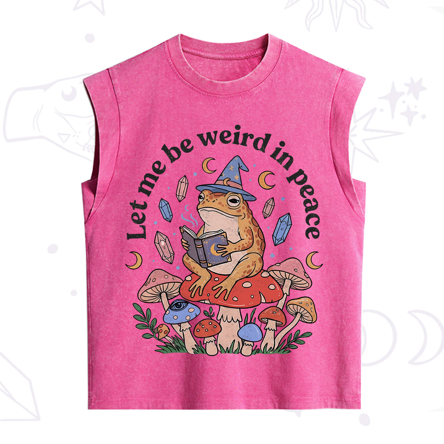 Purplehecate Let Me Be Weird in Peace Frog Vintage Washed Tank